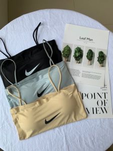 OU SHI ชุดชั้นใน สปอร์ตบรา ผ้หญิง สายเดี่ยว แฟชั่น ยอดฮิต น้ำให้บริสุทธิ์ ทรงหลังตรง สายเรียวเล็ก