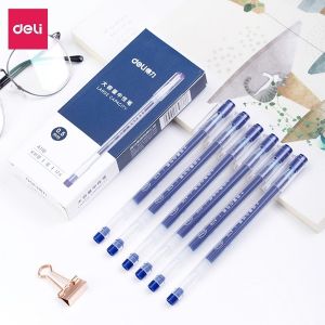 Hộp 12 cây bút gel nước Deli A116 ngòi 0.5mm mực nhanh khô bút gel viết êm trơn