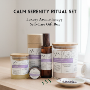 Lavender Aromatherapy Gift Set | Self-Care Wellness Box | Calm Serenity Ritual Set