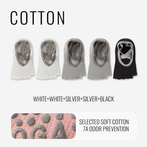 MiiOW Five Finger Socks Women Toeless Pilates Sock Non-Slip Grip Yoga Sock Indoor Fitness Barre Dance Ankle Sock Split Toe Socks