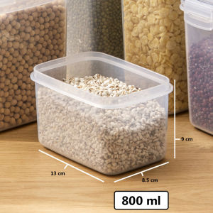 800/1400ML Food Freshness Transparent Silicone Leakproof Sealed Storage Jars Cereal Canning Jars Storage Boxes