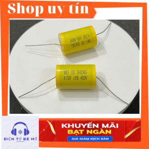 Tụ 4.7uf ( vàng ) lọc trép cao cấp cản trung- trép phân tần loa âm thanh chuẩn.