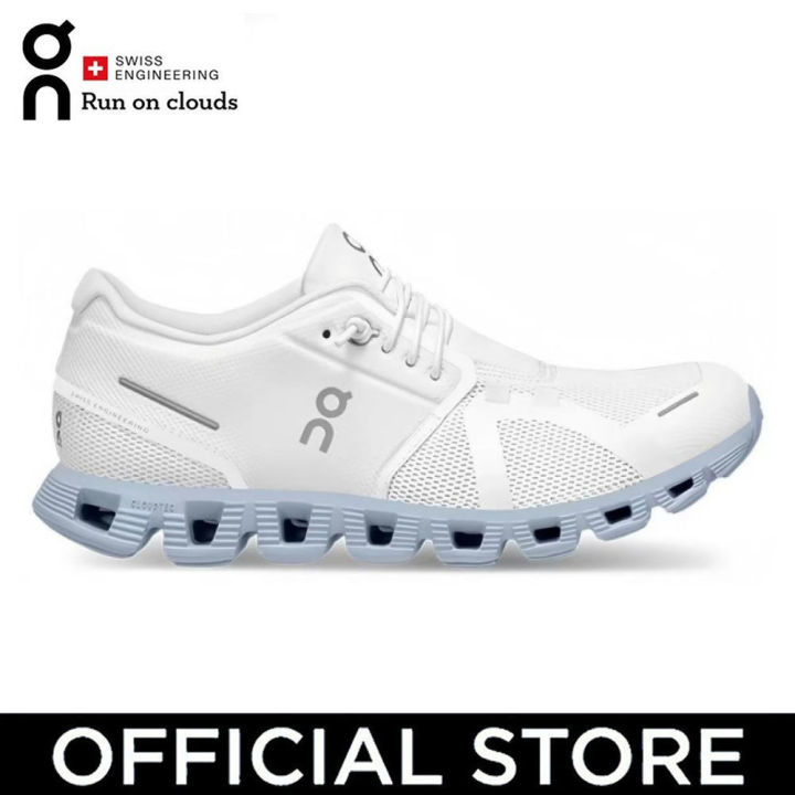 On Running Cloud White Grey Blue For Women Low Heels Height Sneakers【on  Running Flagship store】 Lazada PH