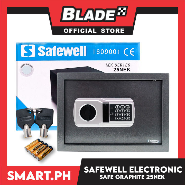 Safewell Electronic Digital Safe 25NEK (Grey) Security Key Safe