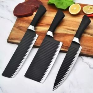 [COMBO DAO] Bộ 3 dao Nhật Bản thép không gỉ thân dao gợn sóng chống dính siêu bén (chuyên thái lọc thịt gọt hoa quả)