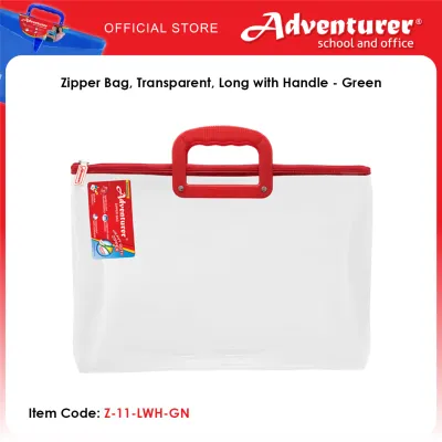 Adventurer Zipper Bag Transparent Long with Handle