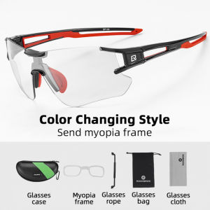 ROCKBROS Photochromic Cycling Bicycle Bike Glasses Outdoor Sports MTB Bicycle Bike Sunglasses Goggles Bike Eyewear Myopia Frame