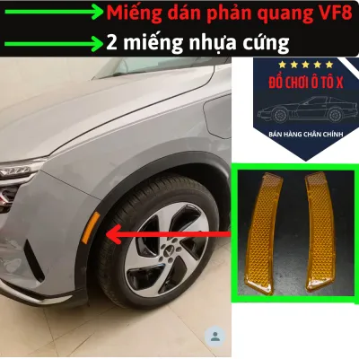 Miếng dán phản quang bằng nhựa cứng VINFAST VF8 theo phiên bản xuất mỹ (1 cặp)