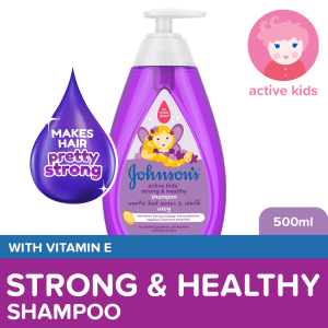 Johnsons Active Kids Strong & Healthy Baby Shampoo 500ml - Shampoo for Kids For Kids Bath