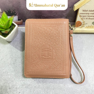 Al-Quran Waqaf Mini Travelling Size Ukuran A6 Quran Emboss Pink Terjemahan Kaleb Resleting