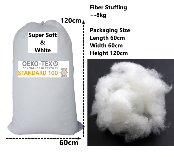 (+8kg) Polyester Fiber for Stuffing & Filling DIY Craft Project