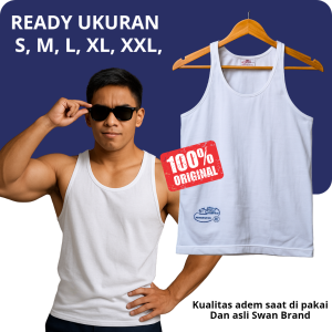 Kaos Kutang singlet Swan brand Pria Original Asli Premium