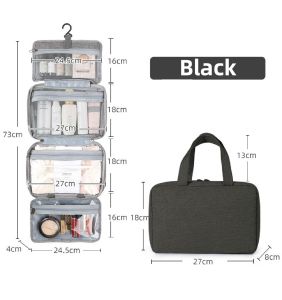 [SG SELLER]High Capacity Foldable Travel Cosmetic Bags Waterproof Toiletries Storage Bag Ladies Makeup Bags Travel Cometic Organizer