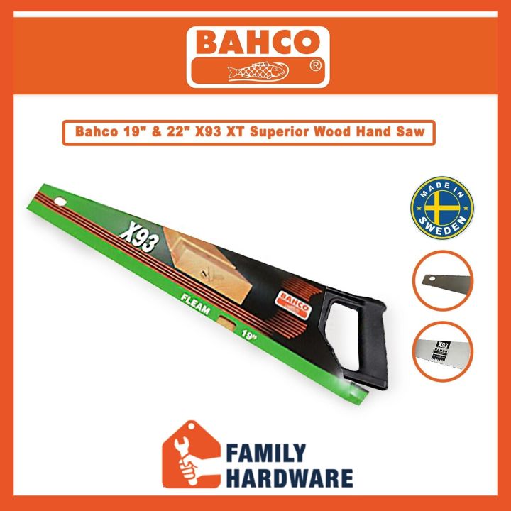 Bahco 19 inchi & 22 inchi X93 XT Superior Wood Hand Saw Gegaji Kayu Tangan Lazada