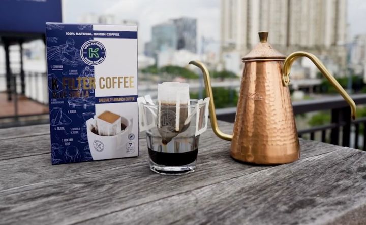 Cà Phê Phin Giấy Nguyên Chất 100% Arabica K Filter Coffee Blue Son La 105G - Thương Hiệu K COFFEE