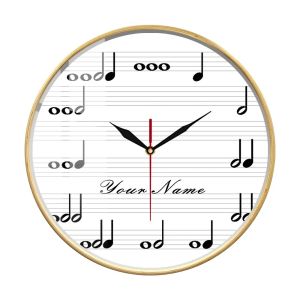 xpkQ Music Notes Quaver Semibreve Novelty Wall Clock For Music Studio Musician Home Decor Timepieces Musical Alphabet Art Wall Watch 6K4N7