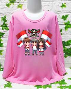 Kaos lengan panjang anak 17 Agustus usia 1-12 tahun