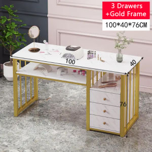 Manicure Table Nail Desk Workstation Stylist Equipment Makeup Table with Storage for Nail Tech Spa Beauty Salon