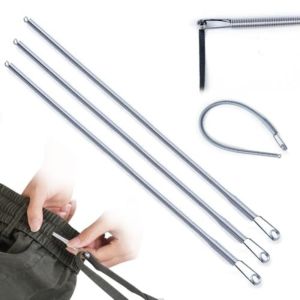 FUNG 3PCS Flexible Spring Drawstring Threader Quick Insert Bendable Rope Threader Clip Durable Multi-purpose Belt Threading Tool For Sweatpants