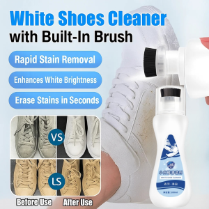 自带刷头小白鞋清洗剂 Special Stain Remover Foam Sneaker Tennis Shoe Cleaner Self Brush Shoe Cleaner No Rinse Cleaner Mesh Sneaker Cleaner Shoe Yellowing Remover On The Go Shoe Care Whitening Foam Quick Dry Stain Eraser