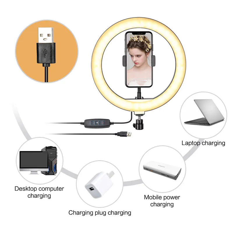 LED selfie ring light inch (approximately 26cm) LED ring