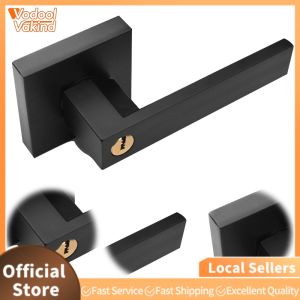 【Vakind】 Aluminum Alloy Handle Lock Reversible Right Left Sided Doors Heavy Duty Door Locking Lever for Room Office Bedroom Home Privacy