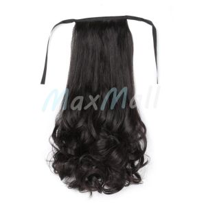 Hairclip Wave Panjang 38CM Hair Clip Ponytail Model Pendek Keriting Tali Pony Tail Gelombang Wig Ponytail Anak Rambut Palsu Extension