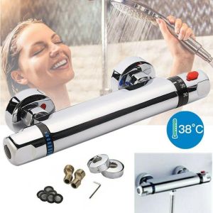 MJJ8 Thermostatic Control Thermostatic Shower Mixer Valve Mixer Valve Wall Mounted Bar Shower Valve Premium Bar Design Water Mixer Tap For Bathroom