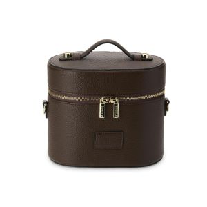 PU Leather Cosmetic Bag Portable Large Capacity Travel Makeup Bag with Multi Compartments