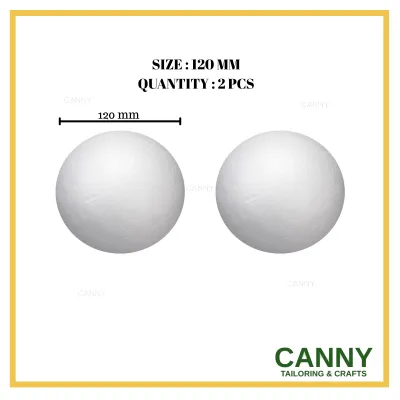 White Round Polystrene Ball / Polystyrene Craft Foam Ball / Polyfoam Ball / Gabus Bola Pelbagai Size / Gabus Bola DIY