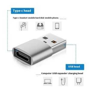 หัวอะแดปเตอร์ OTG ตัวผู้ USB ตัวเมีย Type-C สำหรับการชาร์จและถ่ายโอนข้อมูลอย่างรวดเร็ว