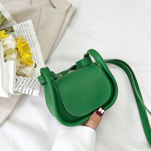 JIVIVIL Màu trơn nữ Nhỏ Túi Đeo Chéo Túi Đeo Vai Túi yên ngựa PU di động Túi đựng son môi