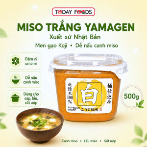 Miso Trắng Nhật Bản Yamagen 500g - Tương Miso Men Gạo Koji Nấu Canh Miso Ramen Lẩu