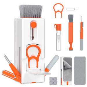 Brifit 11 in 1 Electronic Cleaning Kit Computer Keyboard Cleaning Brush Kit Headphone Cleaning Pen Suitable for Mobile Phones Computers Computer Monitors Cameras Lens Cleaning Tools With Spray Bottle Puller Kit