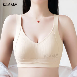 KLAME M-4XL Plus Size Womens Seamless Full Cup Anti-sagging Thin Style Breathable Bra KLM1353