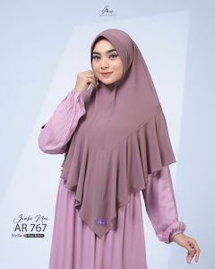 Ar 767 Jilbab Syari Hijab Arrafi /Kerudung Putih Umroh / Kerudung hitam Haji / Ar 767 jumbo / Jilbab jumbo