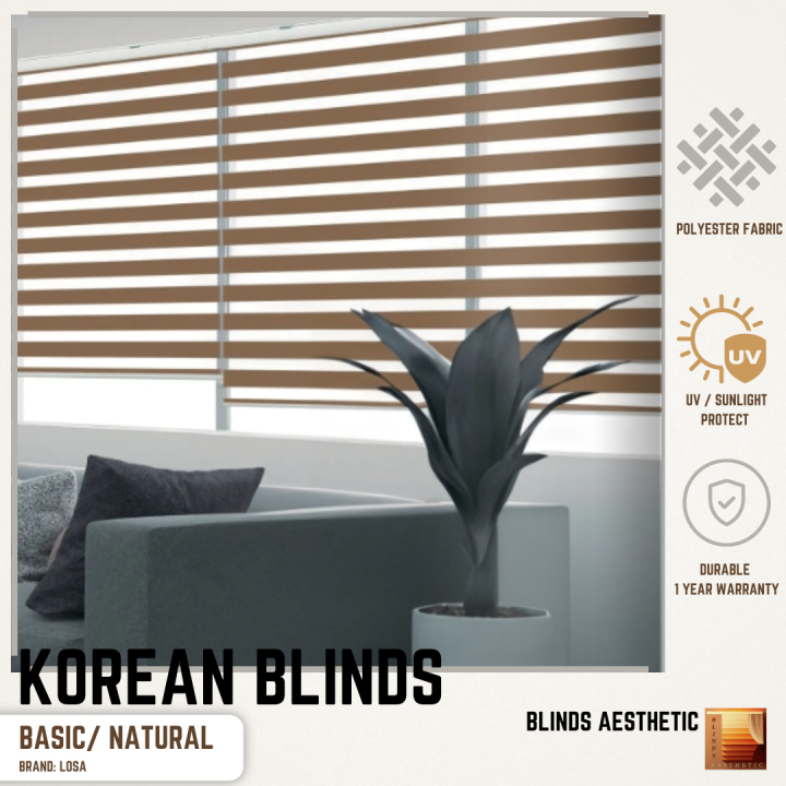 BASIC N526 GRAY (customize size) KOREAN WINDOW BLINDS 100% HIGH QUALITY ...