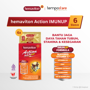 hemaviton Action ImunUp Multivitamin Kapsul Suplemen Kesehatan (6 Strip isi 5 Kapsul) [Exp : 10.2026]