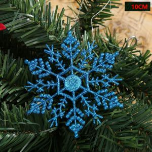 MODERNLUX 12Pcs 10/12/16 cm Bông tuyết vàng Nhiều màu sắc Nhựa   tuyến Trang trí cây thông Noel màu trắng Chất lượng cao. Trang trí nhà cửa Dành cho Giáng Sinh Quyến Rũ