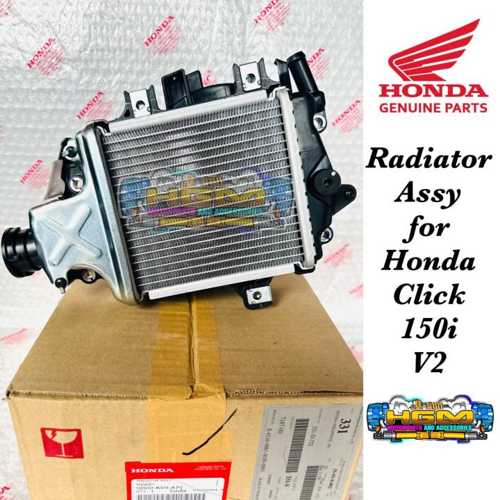 Click 150 Radiator RADIATOR ASSY FOR HONDA CLICK 150i V2 | HONDA GENUINE PARTS | 19100-K59 ...