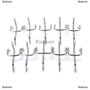 [COD] Biubiuni ตะขอเหล็กยึดบอร์ดหมุดโลหะ10ชิ้นสำหรับโรงรถของร้านค้าที่เก็บของ