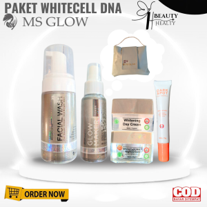 MS GLOW White Cell DNA Paket MS GLOW White Cell Series 5in1 Untuk Kulit Kusam Melembabkan Kulit Dan Menguatkan Skin Barrier