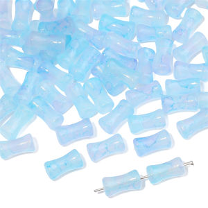 20pcs Crystal Glass Bamboo Joint Space Beads for Bracelet Necklace Keychain DIY Jewelry Making Beads