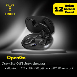 Tribit OpenGo Open Ear OWS Headphones Wireless Earbuds IPX5 Waterproof Sport 104H Built-in Mic