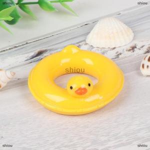 [COD] shiou 1:6 1:12 Dollhouse thu nhỏ màu vàng vịt cuộc sống bơi vòng cho búp bê Dollhouse trang trí nội thất