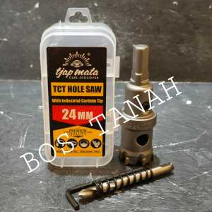 Tjap Mata hole saw TCT 24mm Bor pelubang baja stainless besi alumunium