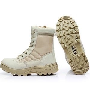 Vivi Lifestyle รองเท้าบูทหุ้มข้อ รองเท้าทหารคาร์โก้ กันขีดข่วน กันลื่น กันน้ำ