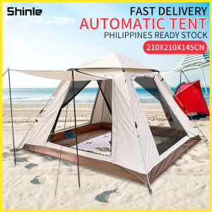 tent for camping waterproof 2 to 3 person Automatic Double Layer 2 Doors 2 windows Foldable Hiking Family Tents