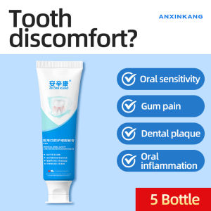 Anxinkang Medical Desensitization Toothpaste suitable for gum bleeding（120g*5 bottle） loose teeth tooth pain and discomfort reducing dental plaque improving tooth sensitivity restoring healthy teeth adult toothpaste | 口腔脱敏牙膏