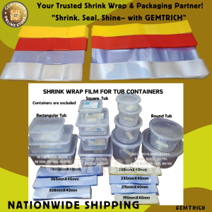 PVC Shrink Wrap Plastic Sealer Tape Shrinkable Cap Microwavable Round  Rectangular Tub Container